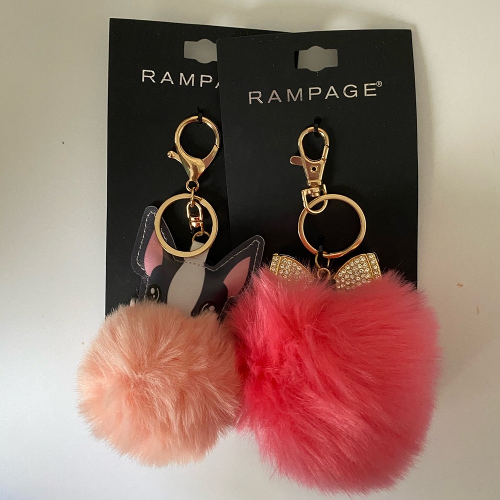 2 xRampage Pom Pom keychain